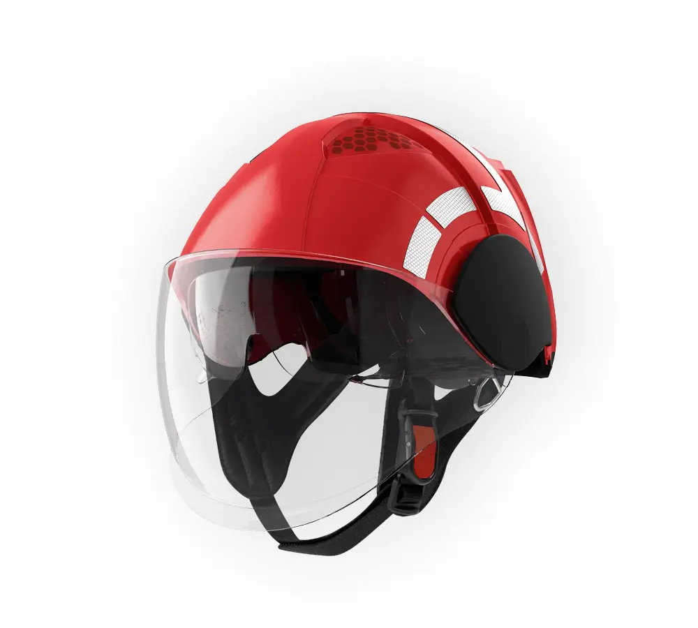 [121003121] PAB Fire Compact Fireman Helmet (Red)