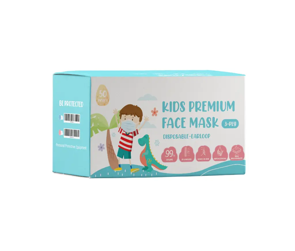 SAFETYWARE 3-Ply Earloop Kids Face Mask